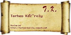 Terhes Károly névjegykártya
