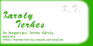 karoly terhes business card