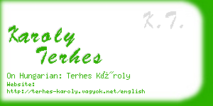 karoly terhes business card